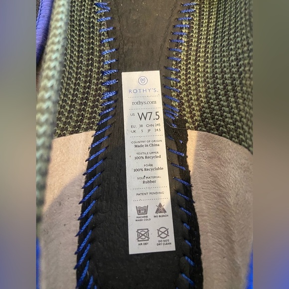 Rothy's The Point Olive Camo Knit Flats Size 7.5 - Picture 5 of 7